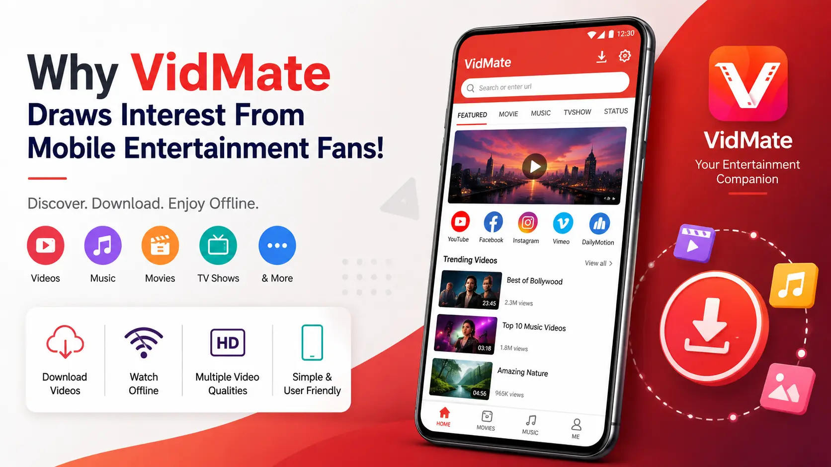 Why VidMate Draws Interest From Mobile Entertainment Fans!