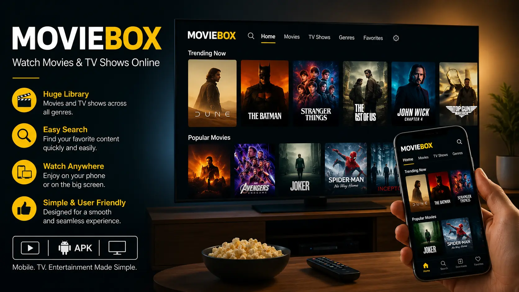 MovieBox TV and App: Discover Movies and Shows Online